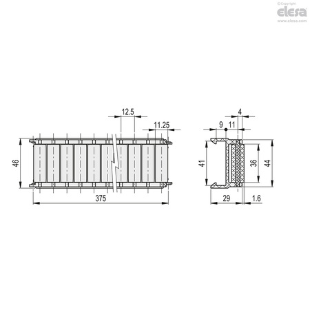 Elesa Cylindrical rollers, GLB-1-RC-46-375 GLB-1-RC